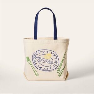 Limited Edition Kate Spade New York x Target Canvas Tote Bag– Embroidered Design